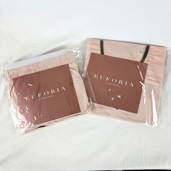 NWT Euforia by Pure Romance Sol Boyshorts Pink Pajamas L PJs Excellent Gift - Picture 2 of 9